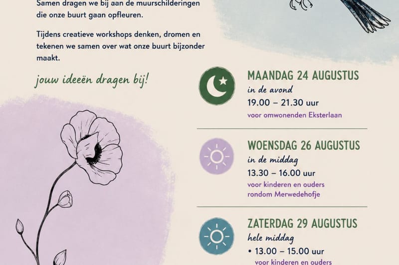 Flyer Workshops Murals Delftwijk voorzijde