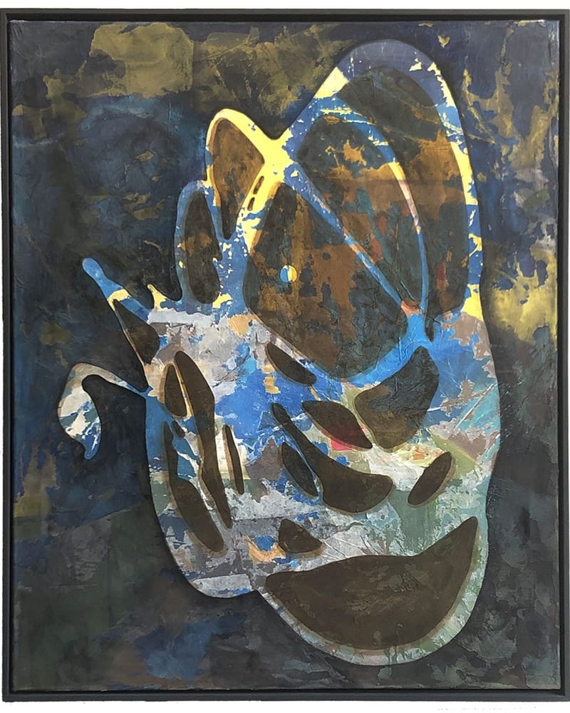 84x104 cm papier acryl op linnen