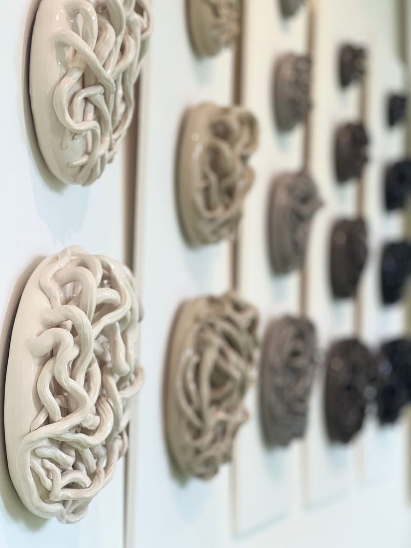 Rootweb wallsculpture steengoed