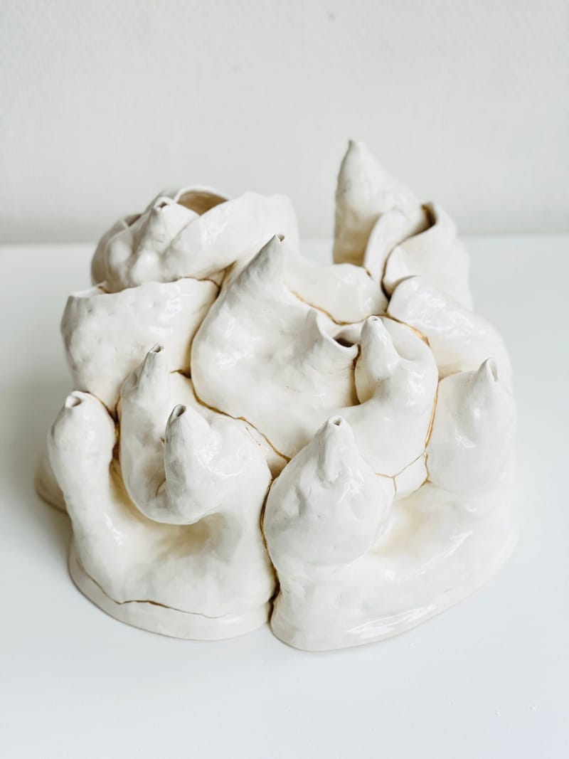 Precious Roots sculpture porselein 30x30x30 cm