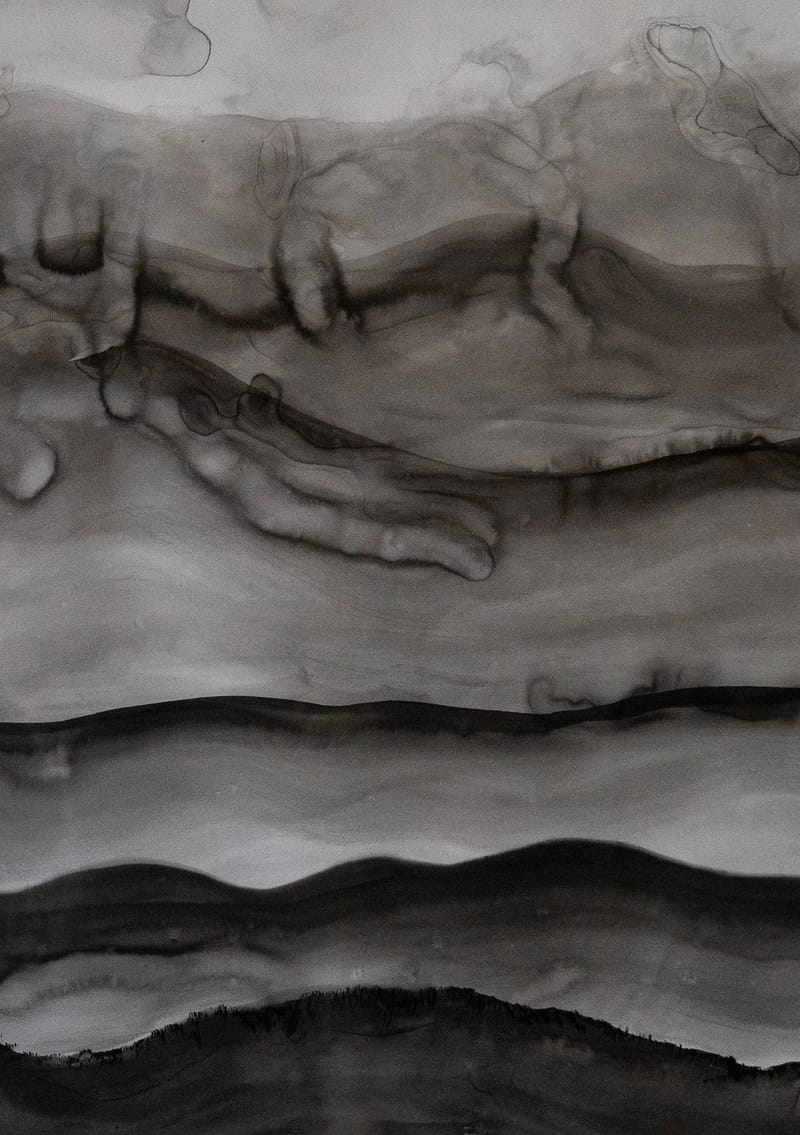Resonating Mountains, Ink on paper
