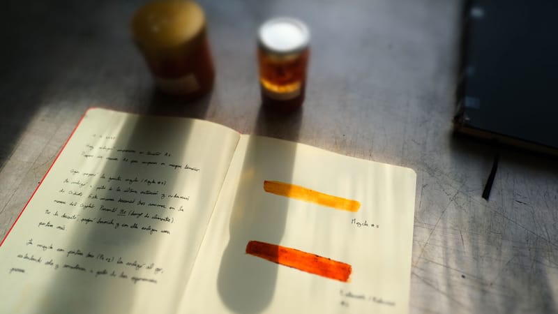 ‘Bixa orellana’ ink research. JVE Academie/AGA LAB