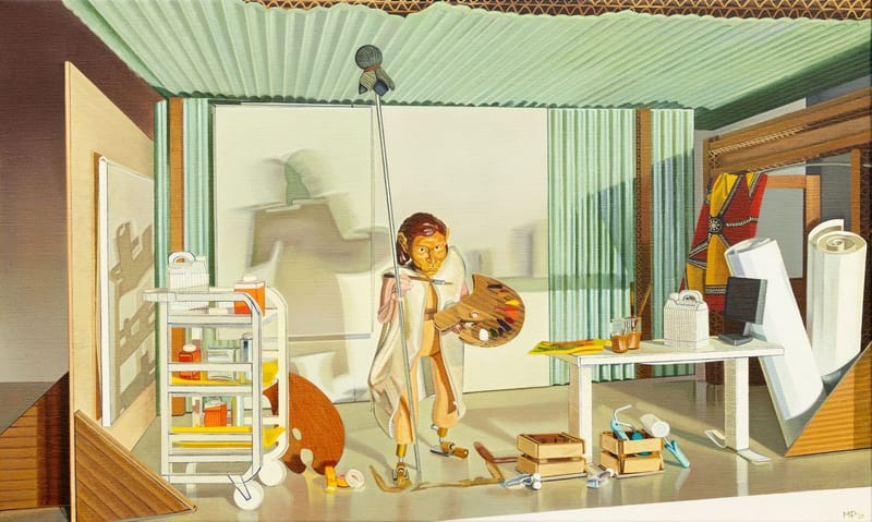 Stop-motion, studio scene (4) (2025), 60 x 100 cm