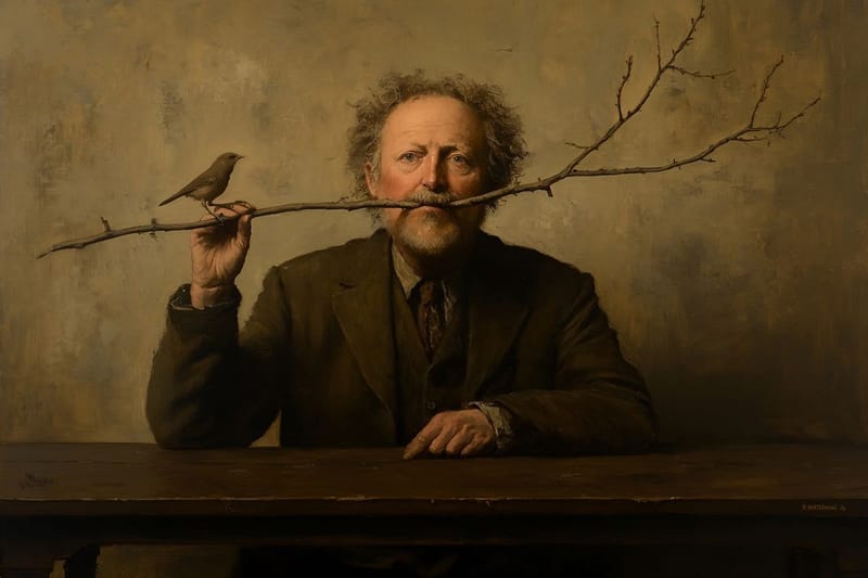 bas bijt op een houtje