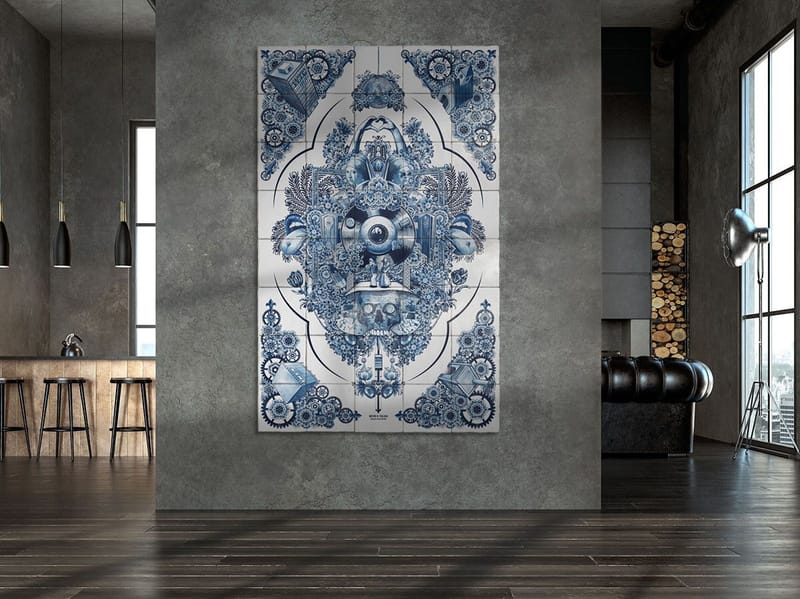 Clocks&Clouds - tegel tableau