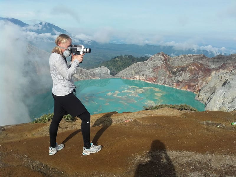 Landschap masker toeschouwer
