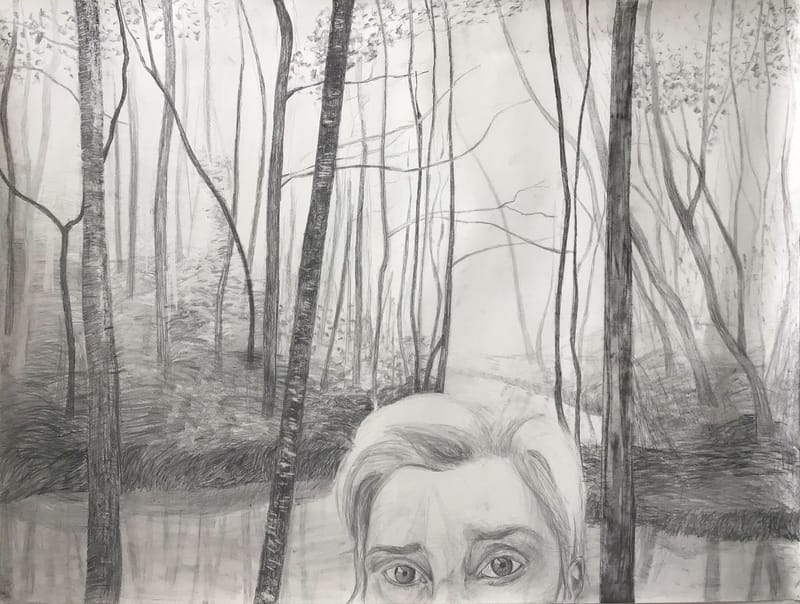 Stemmen | In het woud 2021 180 x 220 cm.