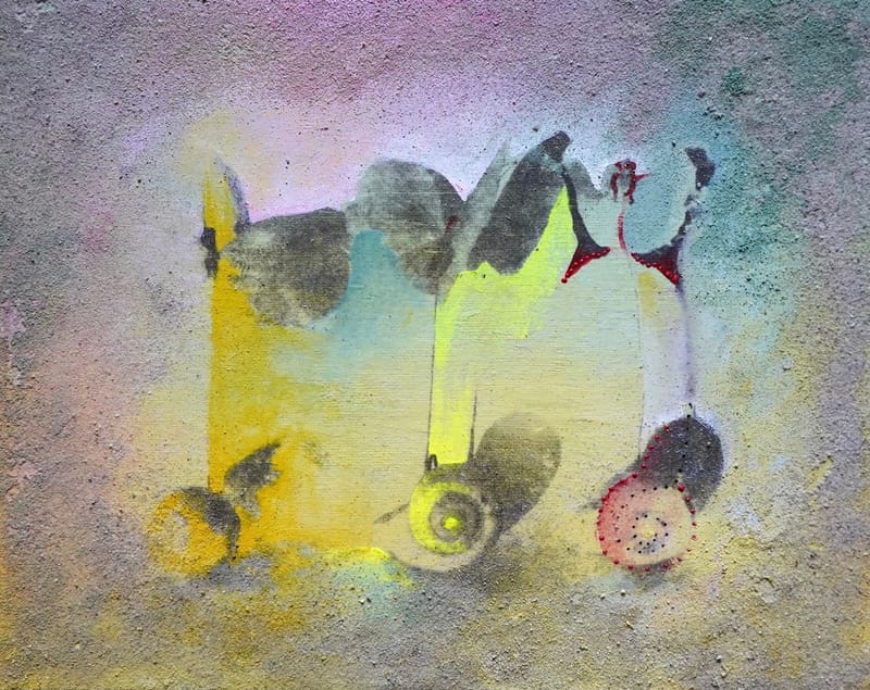 3 Cest la vie 30x24 Mixed media