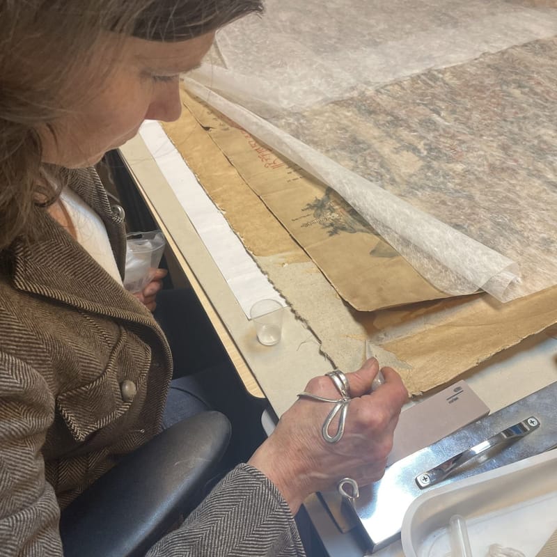 restauratie Chinese schildering