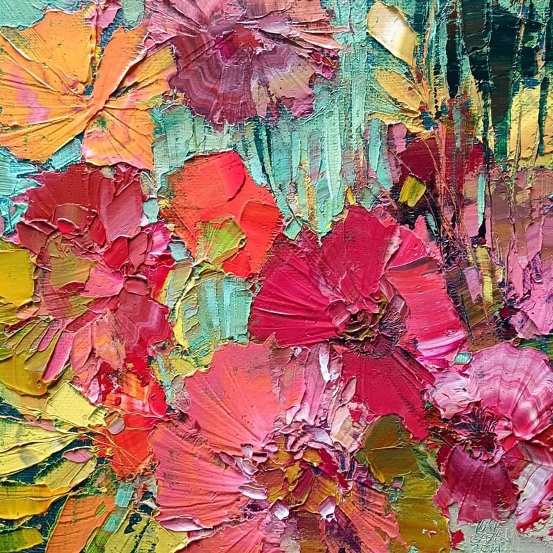 Bloemen compositie -semi abstract Nr.05