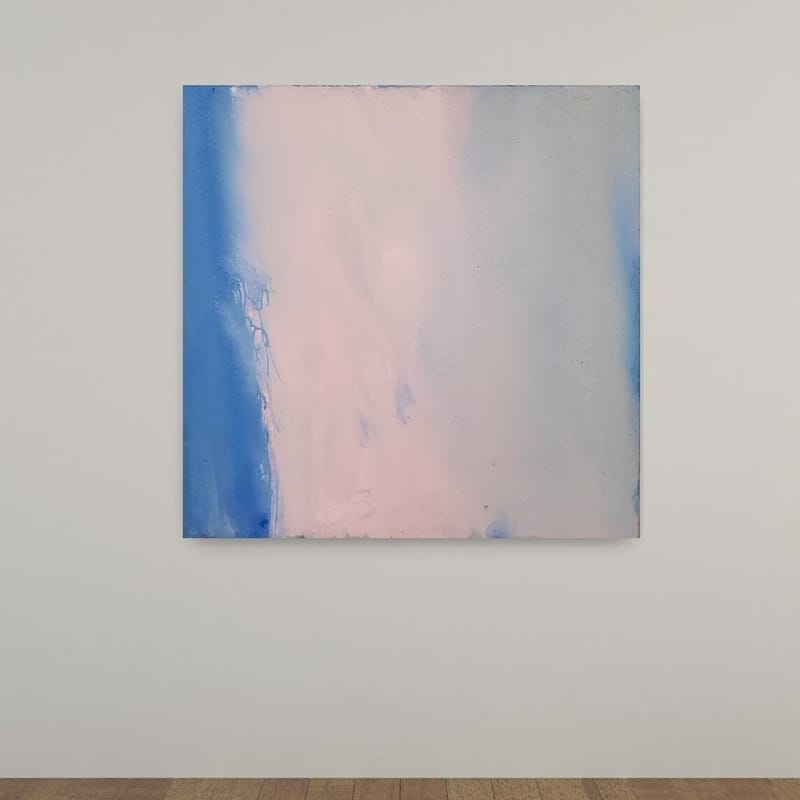 Blue line Pigment and acrylic  dispersion  on canv