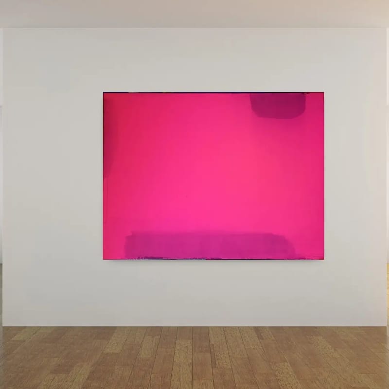 Pink painting- pigment and acrylic dispersion on c