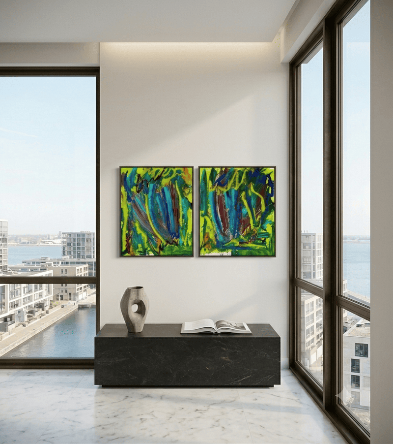 The Architecture of Certainty (Diptych) 60x70cm