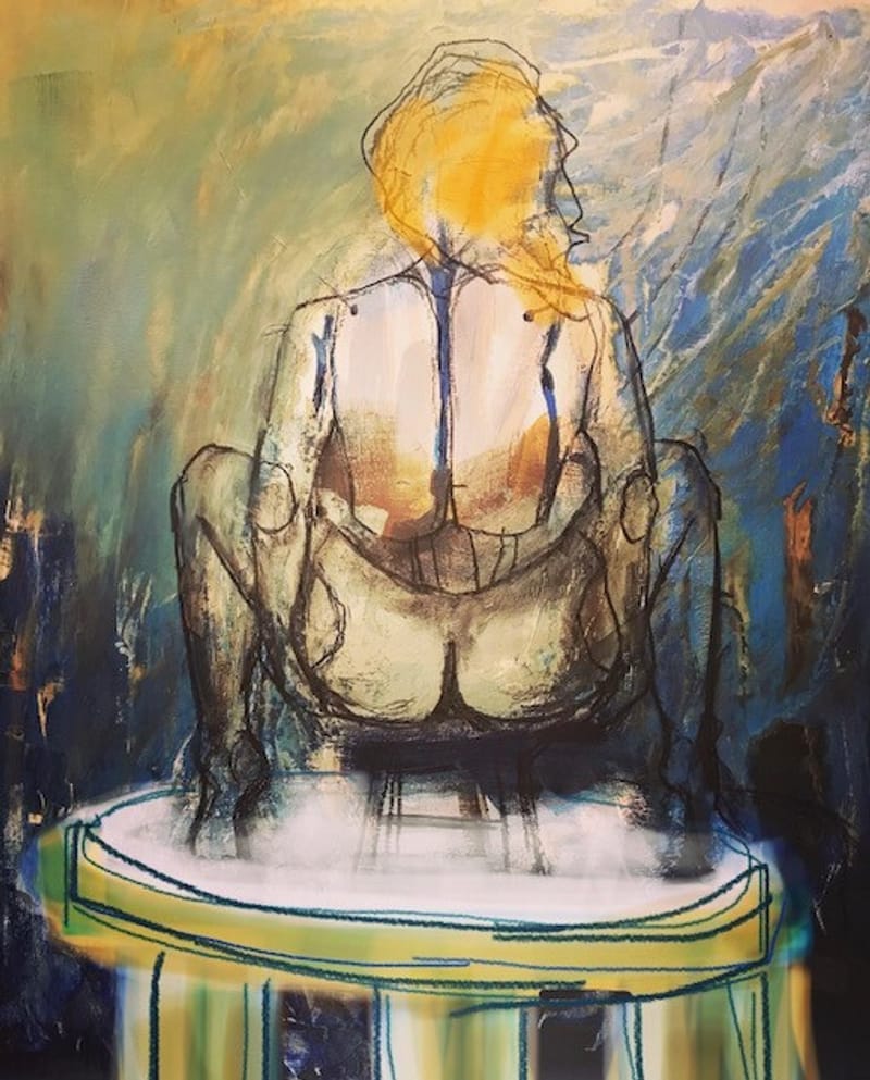 Robotic I, acryl op paneel (52x62 cm)