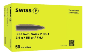 Büchsenpatrone SWISS P DS-1 FMJ 3.6 g / 55 gr .223 Rem. - VE 50 Schuss