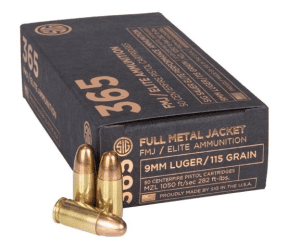 Pistolenpatrone SIG SAUER Elite Ball 365 115gr FMJ 9mm Para - VE 50 Schuss