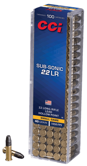 Randfeuerpatrone CCI Subsonic 40gr HP .22 lr - VE 100 Schuss