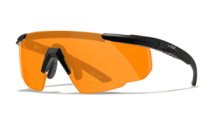 Schutzbrille WILEY X SABER ADVANCED - Gestell: Matt Schwarz - Glas: Helles Orange