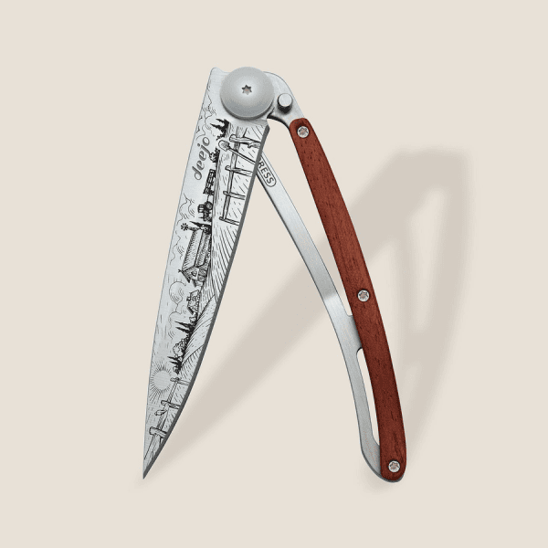 Klappmesser DEEJO 37G - Korallenholz - Auf dem Bauernhof, Bild 1