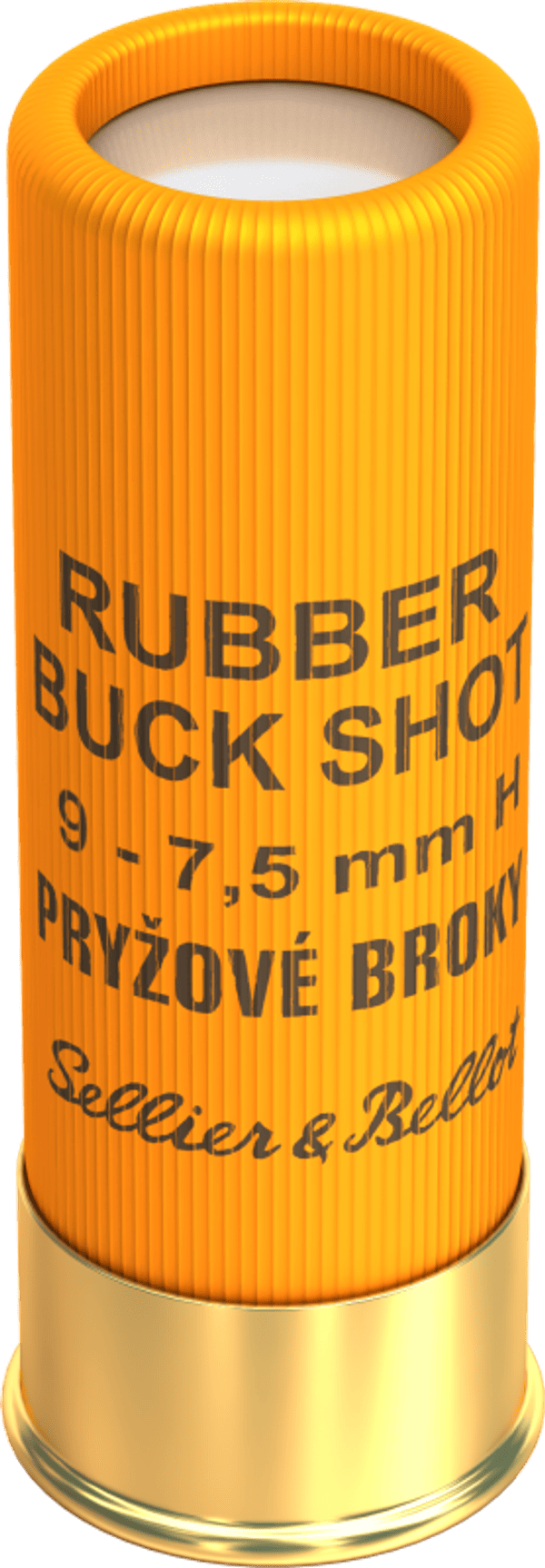Schrotpatrone Sellier & Bellot Rubber Buck Shot Gummischrot 9 Pellets 12/67.5 - VE 25 Schuss, Bild 1