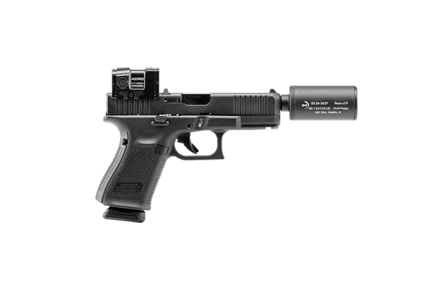 Hush Puppy Set B&T - Pistole GLOCK 19 Gen5 9mm Para & B&T Hush Puppy Schalldämpfer & Aimpoint ACRO P-2, Bild 1