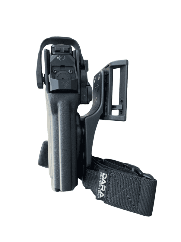 Light Bearing Level 2 Duty Holster DARA HOLSTERS GLOCK 17 / 47 (Gen5) mit Streamlight TLR-1 / TLR-1 HL - Rechtshand - Set mit Beingurt, Bild 2