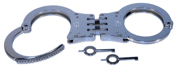 Handschellen TCH Modell 812 - Schlüsselloch beidseitig, mit Gelenk, Nickel, Bild 1