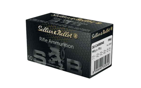 Büchsenpatrone Sellier & Bellot FMJ 110 grs / 7 g .30 Carbine - VE 50 Schuss, Bild 1