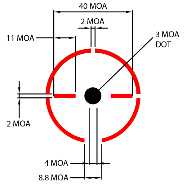 Reflexvisier Burris FastFire 4 - Multi-Absehen, Bild 3