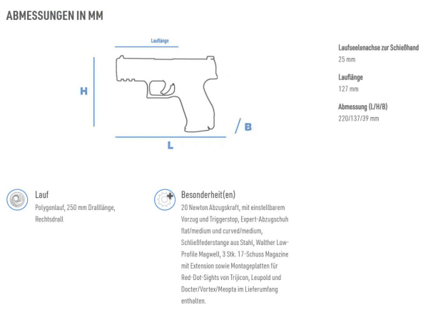 Pistole Walther Q5 SteelFrame Expert 9mm Para, Bild 3