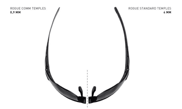 Schutzbrillen-Set WILEY X ROGUE COMM - Gläser: Grau/Klar/Helles Orange - Gestell: Matt Schwarz, Bild 2
