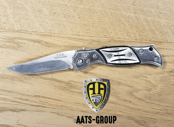 OCCASION Stellmesser U.S.A. Superknife mit integrierter Lampe im Griff, Klingenlänge 70mm, Bild 1