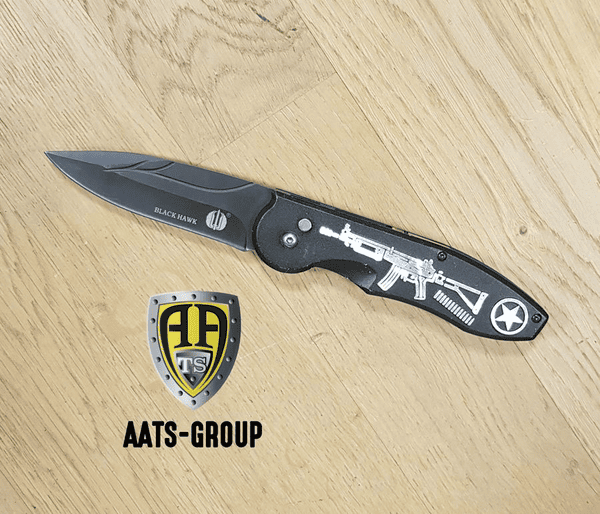 OCCASION Stellmesser Black Hawk mit integrierter Lampe, Klingenlänge 100mm, Bild 1