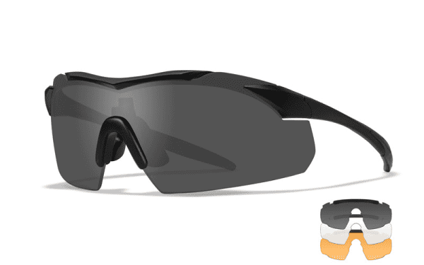 Schutzbrillen-Set WILEY X WX VAPOR 2.5 - Gläser: Grau/Klar/Helles Orange - Gestell: Matt Schwarz, Bild 1