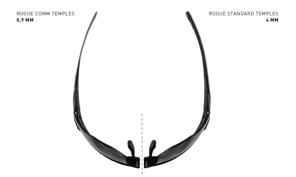 Schutzbrillen-Set WILEY X ROGUE COMM -Gläser: Grau/Klar/Helles Orange - Gestell: Matt Tarnfarbe, Bild 3