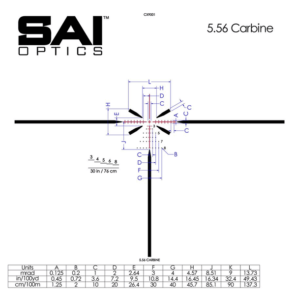 Zielfernrohr Armament Technology Inc SAI Optics Mod. SAI 6, 1-6×24 - 5.56 Nato Ballistic Reticle - Coyote , Bild 11