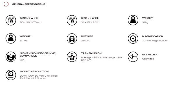 Zielgerät Aimpoint Duty RDS - mit IR Stufe, 2 MOA, ACET Technologie, Bild 4