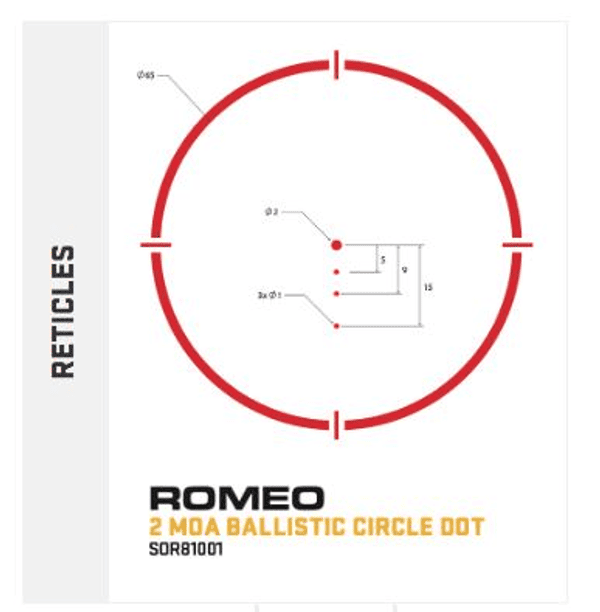 Rotpunktvisier SIG SAUER Romeo8H 1x38 mm, Bild 2