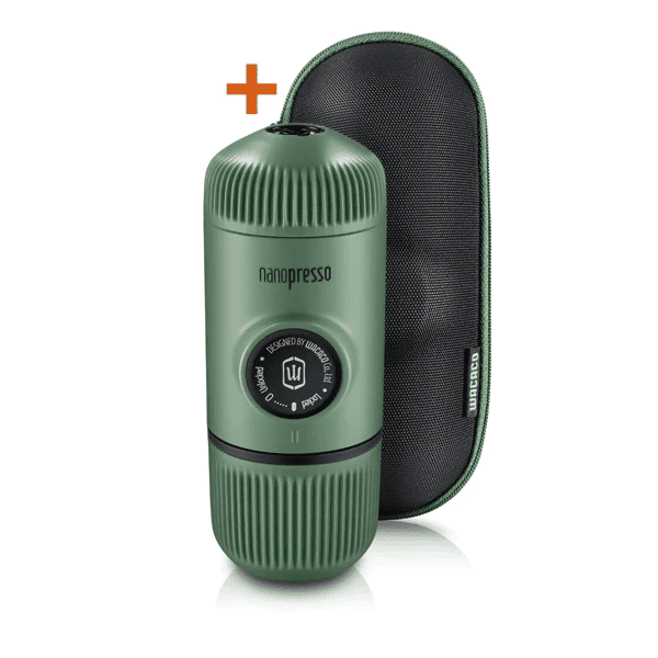 Tragbare Espressomaschine WACACO Nanopresso moss green inkl. Case, Bild 1