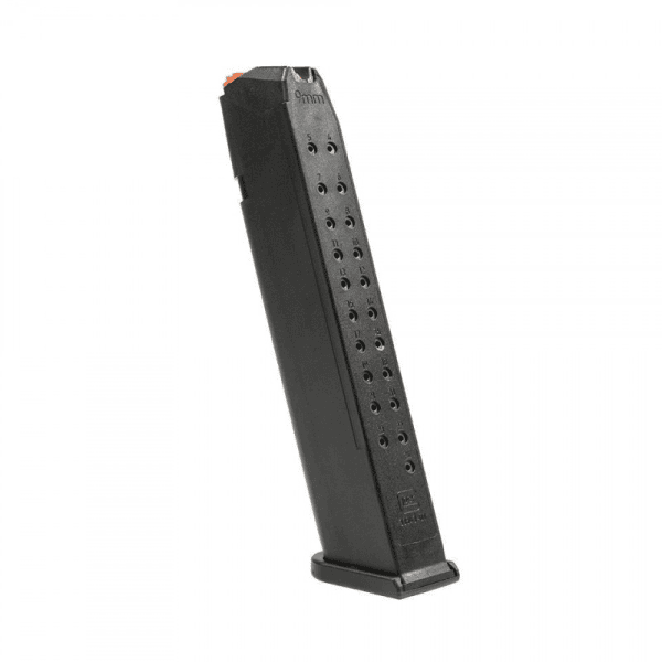 Magazin GLOCK alle 9x19 Modelle (exkl. Slim) 9mm Para - 24 Schuss - mit orangem Zubringer, Bild 1