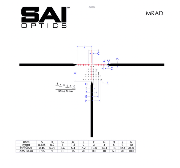 Zielfernrohr Armament Technology Inc SAI Optics Mod. SAI 6, 1-6×24 - RAF MIL Reticle - Schwarz, Bild 4