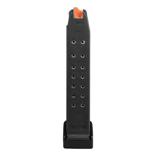 Magazin GLOCK 17 9mm Para - 17+2 Schuss - Schwarz - mit orangem Zubringer, Bild 2