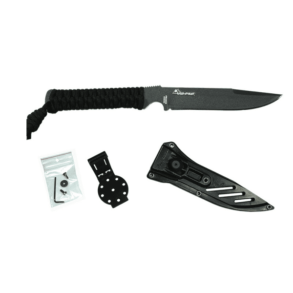 Messer WILDSTEER WT4 XL - Schwarz (Klinge schwarz, Griff schwarz, Holster schwarz), Bild 1