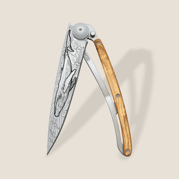 Klappmesser DEEJO 37G - Olivenholz - Wal, Bild 1