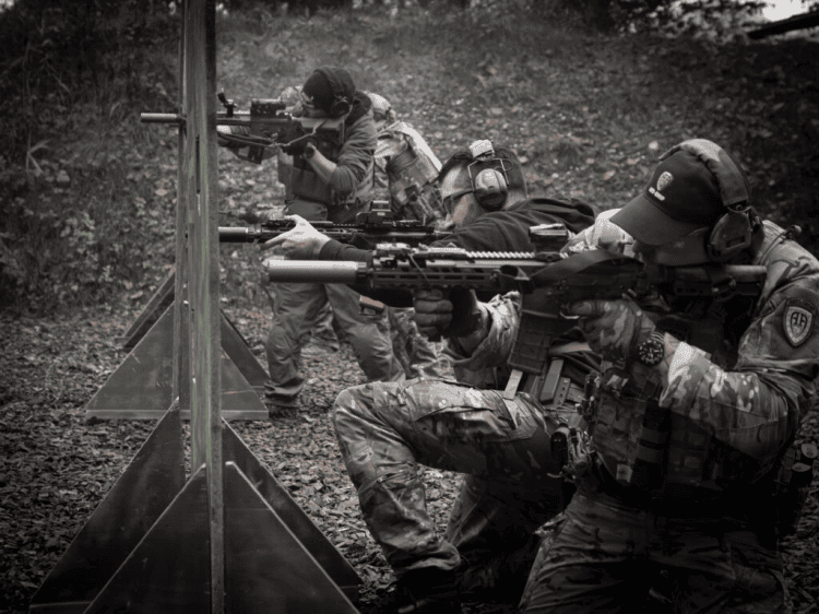 Schiessübung draussen