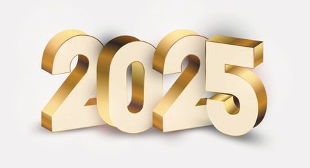 The numbers 2025 in gold and white lettering