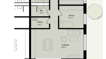 Erstbezug 3.5 Zimmer Gartenwohnung - W03