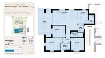 Dorfstrasse 4.5 Zimmer Gartenwohnung Haus A01
