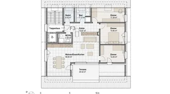 Helle 4.5-Zimmer-Dachwohnung mit Balkon in Nesselnbach