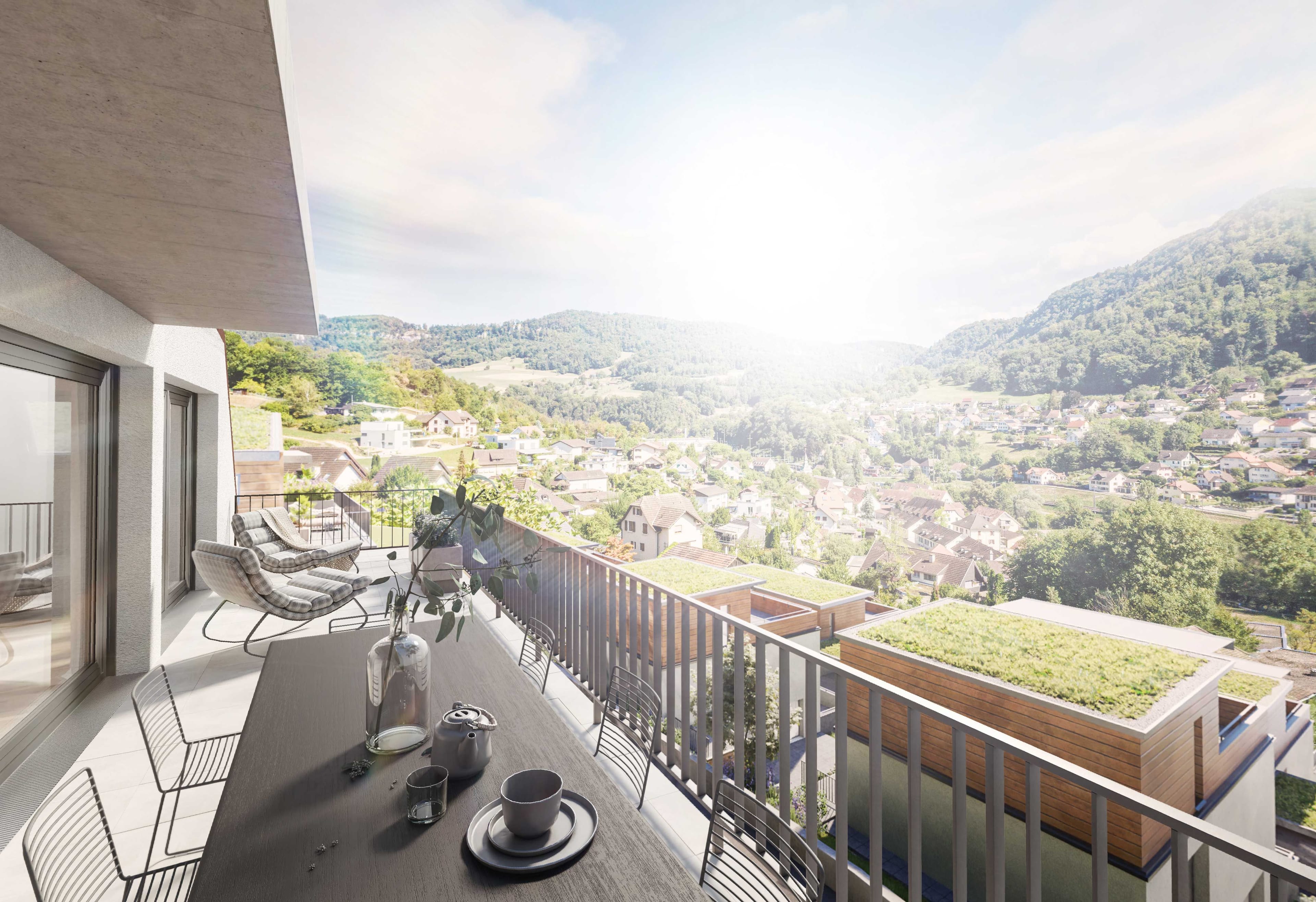 Exklusive 4.5 Zimmer Neubauwohnung mit viel Licht und Aussicht - Bild 6